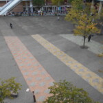 インターロッキングブロック作業中