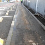 インターロッキングブロック洗浄前